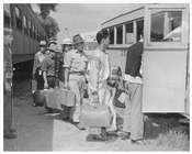 Arrival of Evacuees
