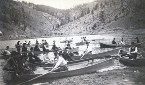 Founding Pioneers outdoors in the old West
