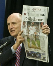 Alumnus Bob Perito speaking