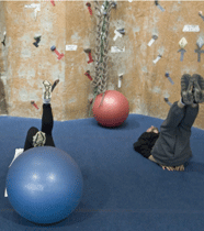 Students working out.
