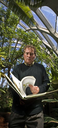 LIS student at botanical gardens