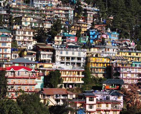 Dense housing in Dharamsala, India