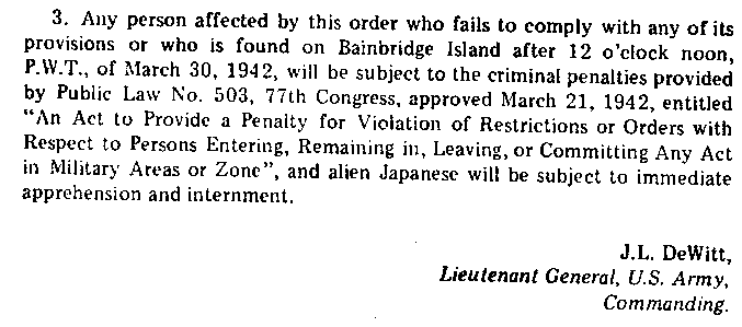 Civilian Exclusion Order No. 1 page 2