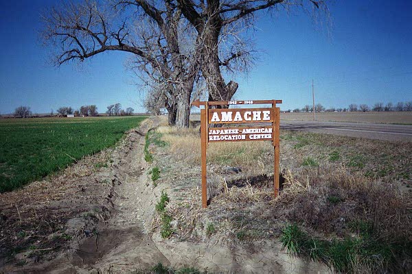Sign Pointing to Entrance of Amache