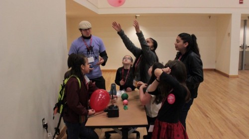 Girls from around the metro area learn about STEM during the 2016 Femme in STEM event.