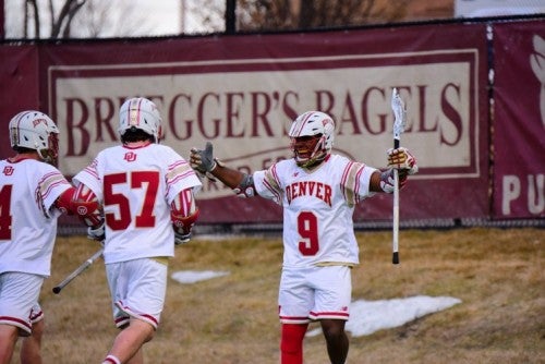 Denver defeated the Air Force Academy earlier this season 14-6 at Peter Barton Lacrosse Stadium.
