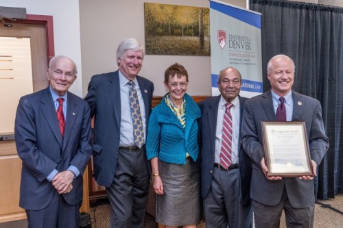 Professor Ved P. Nanda honored by Congressman Mike Coffman