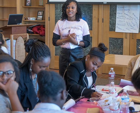 Students at the Black Women Lead Empower Aspire and Dedicate Summit.