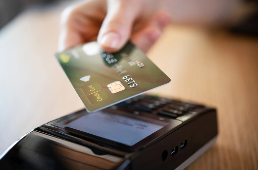 tapping a personal credit card for a purchase
