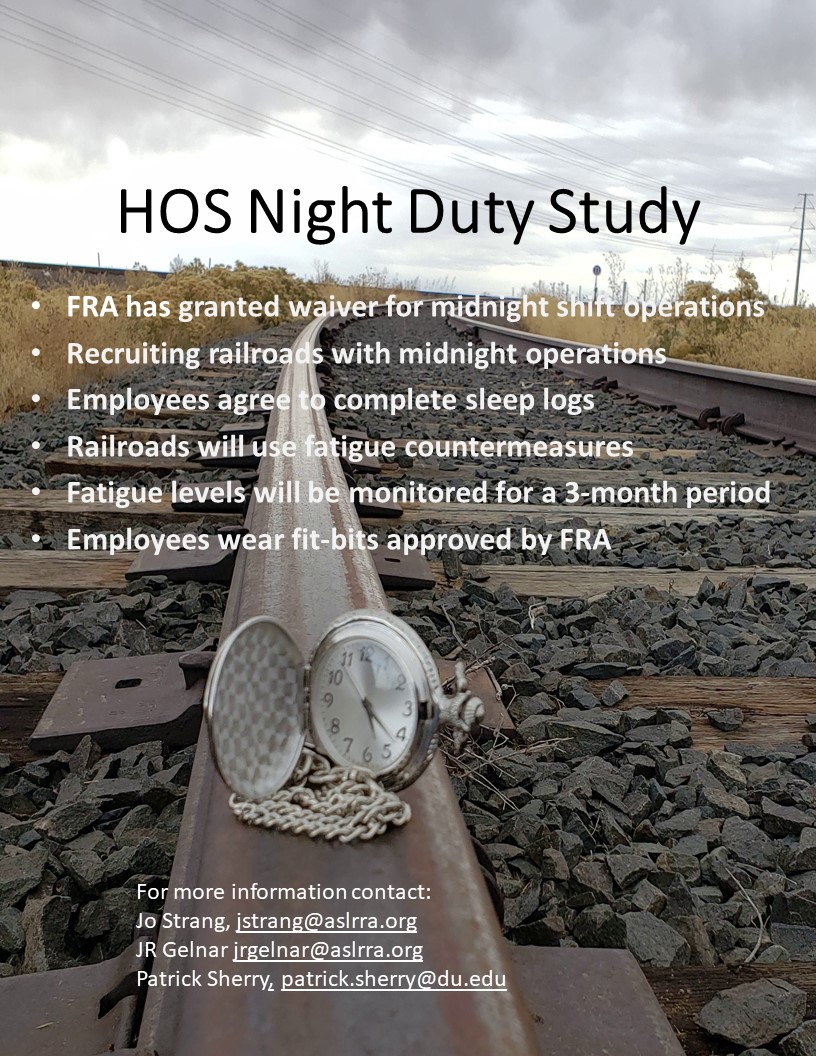 HOS Night Duty Study flyer