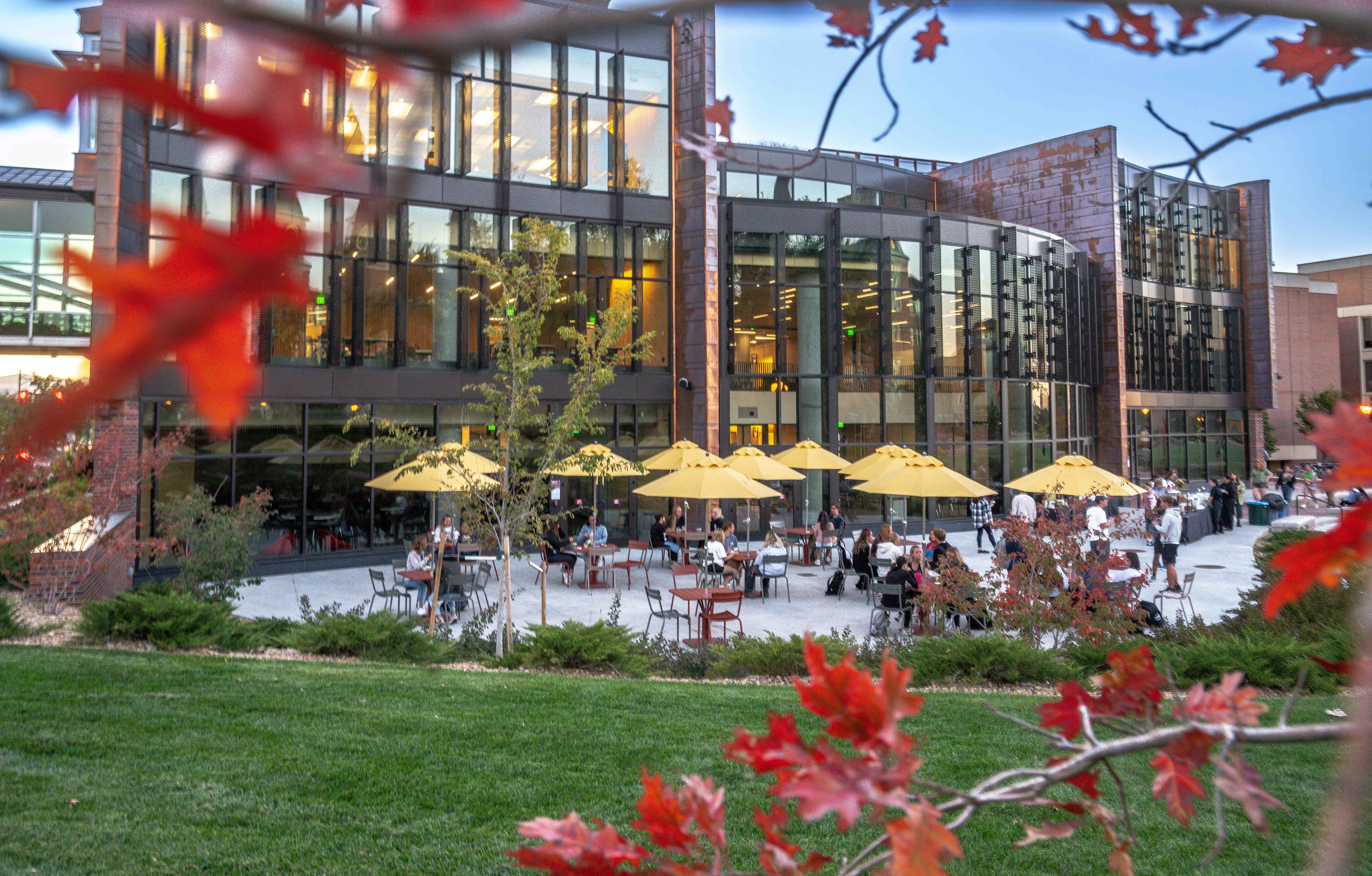 Community Commons lawn in the fall of 2022