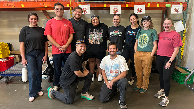 Student volunteers assisted with a variety of tasks at Metro Caring.