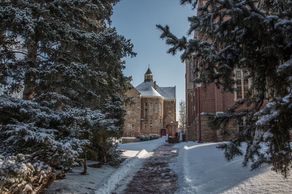 DU campus winter scene