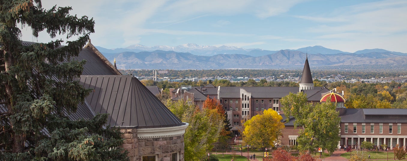 aerial shot of campus during the day