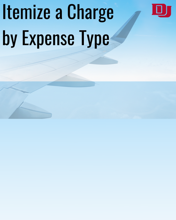 Itemize and expense by expense type