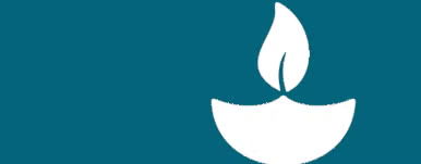 white oil lamp icon on teal background