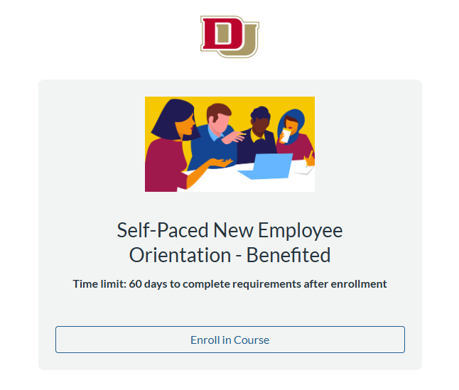 screenhot of enroll in course section