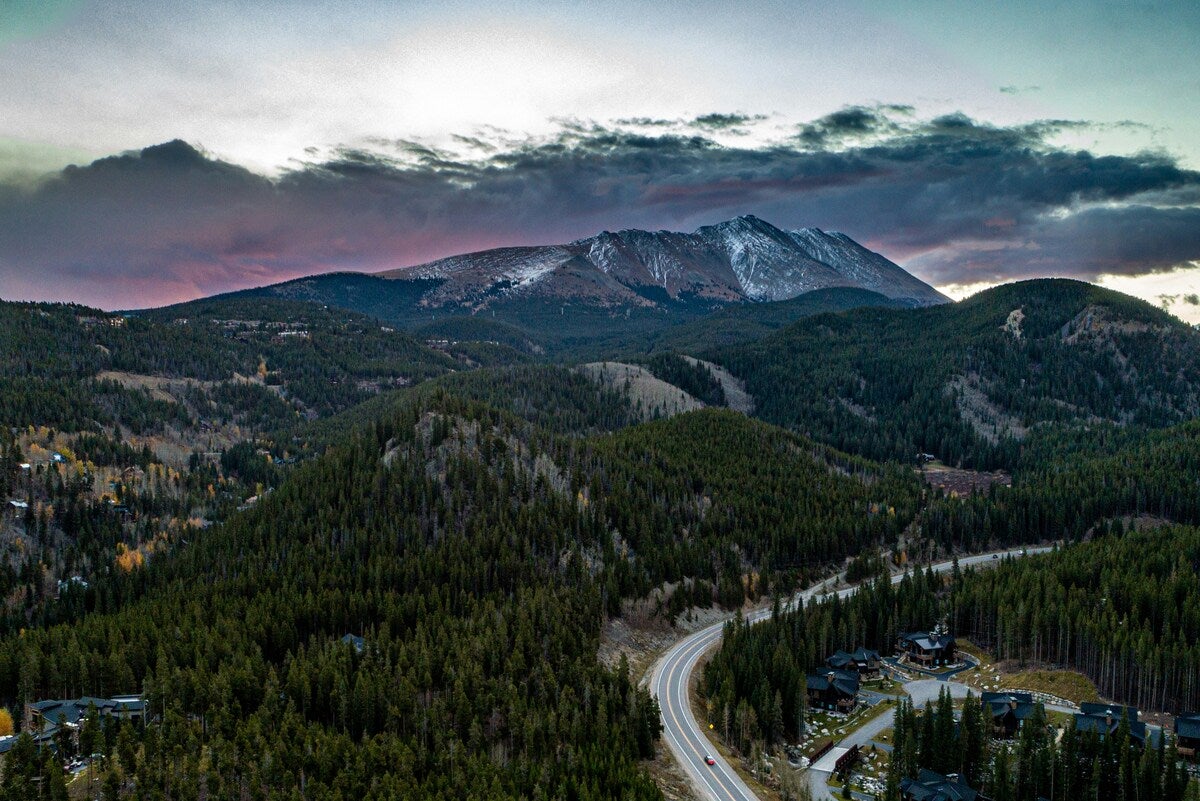 a mountain view from Breckenridge Colorado
