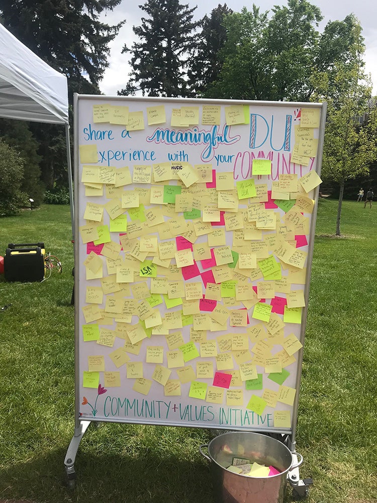 Share a meaningful DU experience community board.