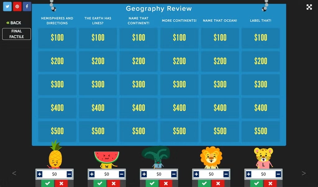 Jeopardy-Style Games