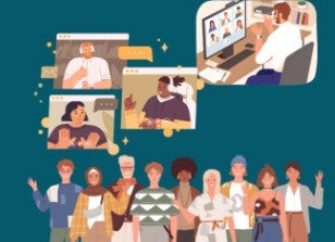 digital art of group of people