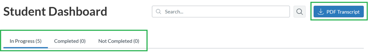 student dashboard du learn