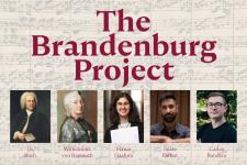 A graphic announcing "The Brandenburg Project" on May 2 and 3, as well as its composers.