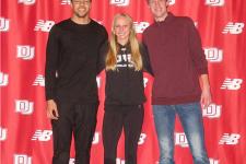 Drake Muller, Jessica Hutchinson and Ben Bowen pose for a photo