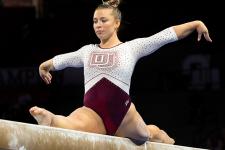 Abbie Thompson on the beam