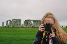 Student at Stonehenge