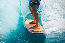 Person on a surfboard