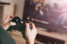 Person playing video games
