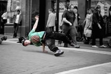 bboy breakdancing on the street