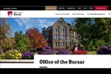 screenshot of bursar website
