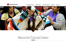 screenshot of cultural center website