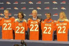 Condoleezza Rice with Broncos