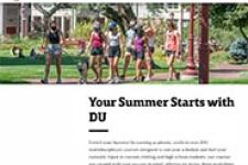 Summer@DU homepage