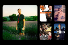 A collage of images showing Peter Lauer and several posters of the TV shows he's worked on.