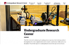 screenshot of undergraduate research center website