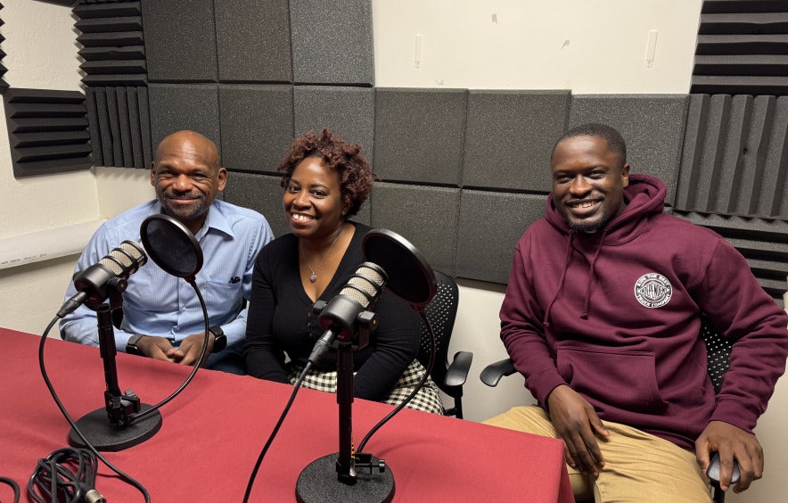 Professors Tony Holder (Accounting) and Kimberly V. Jones (History) partnered across disciplines, along with then-graduate student Mayowa Alabi (MS `24),