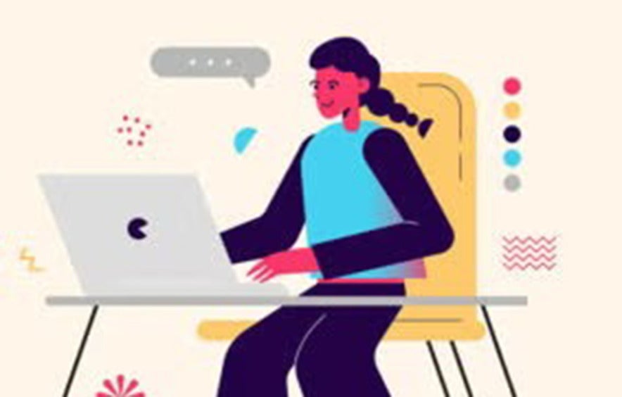 a person learning online