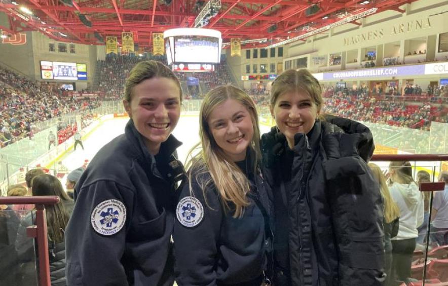 3 EMS workers at hockey game