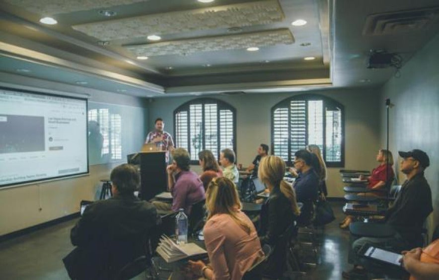 a small DU classroom lecture