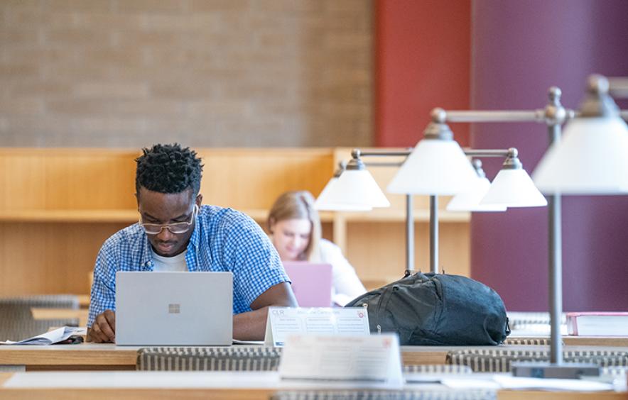 image of student studying