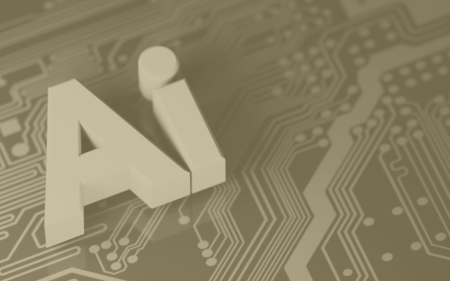 text saying AI with motherboard of computer