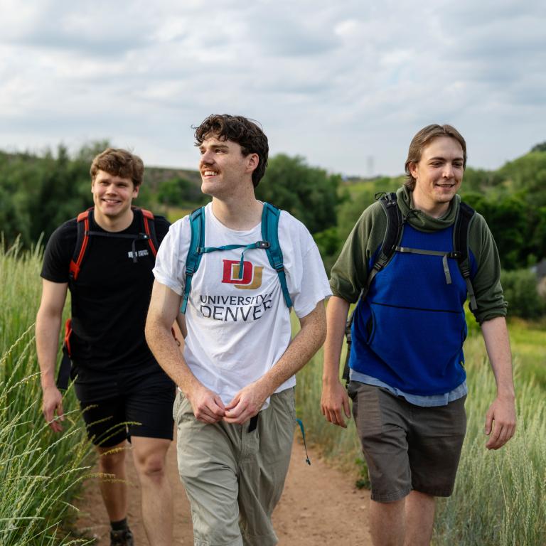 Students hiking