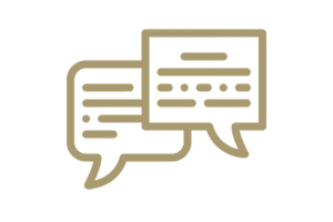 Icon of two speech bubbles
