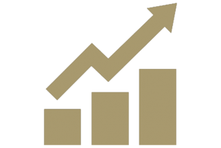 bar graph outcomes icon