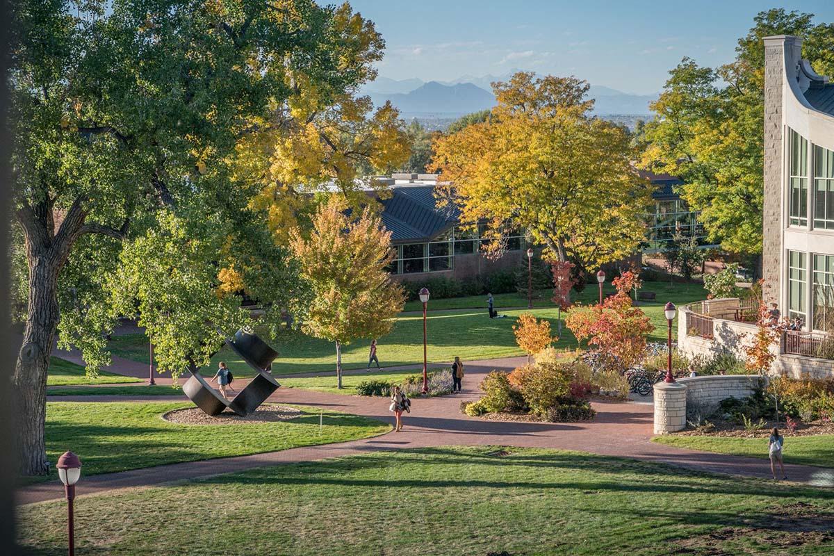 campus grounds in early fall