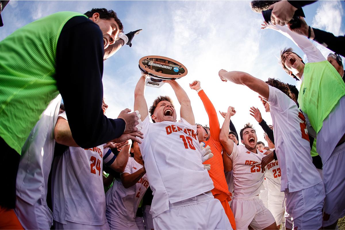soccer team celebrating championship
